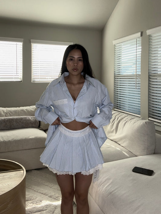 BLUE STRIPED SET 🌸