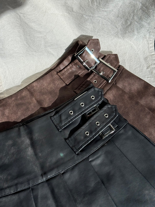 LEATHER PLEATED SKIRTS 🌸
